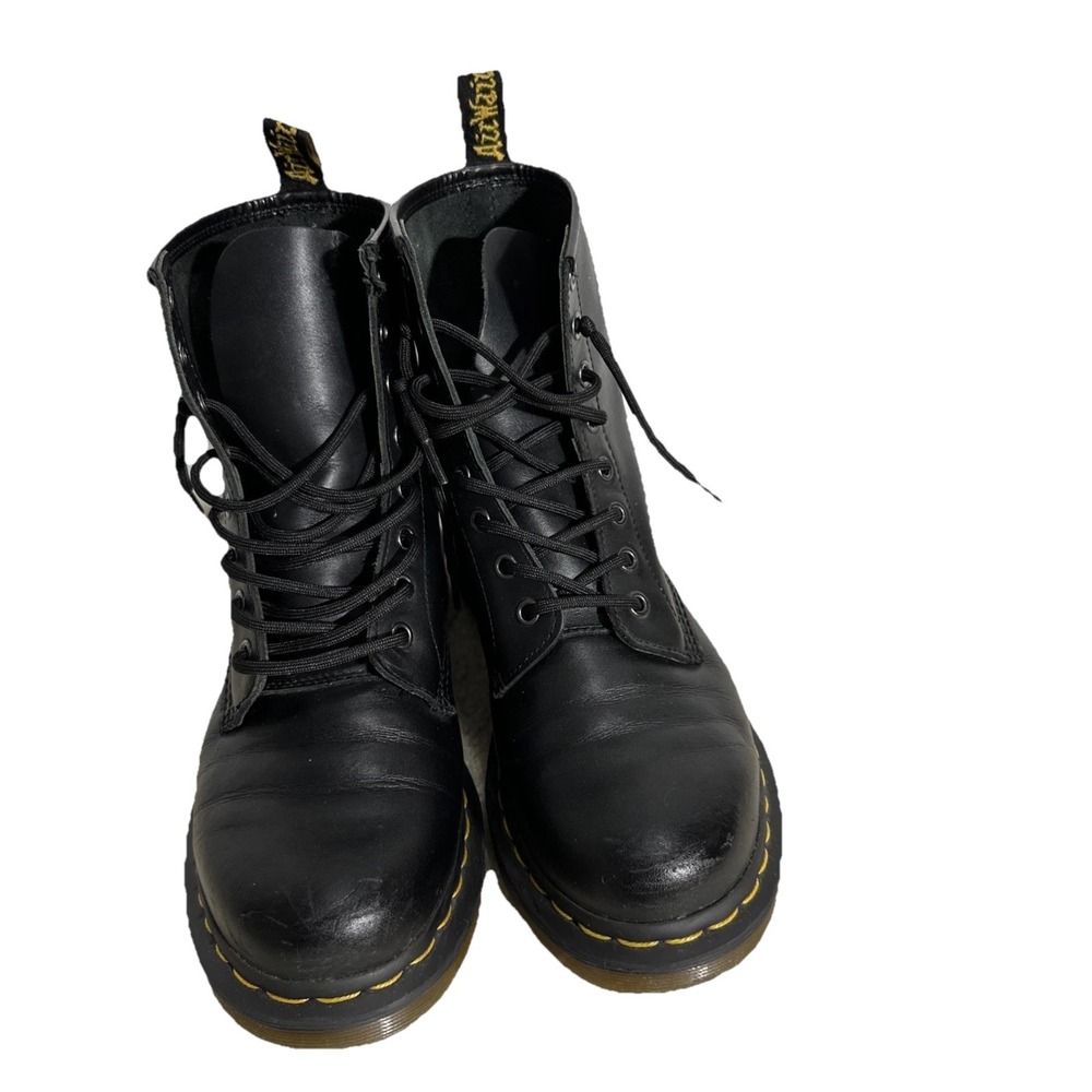 Dr. Martens 1460 Women's Leather Boots Black Lace-Up Size 9 US